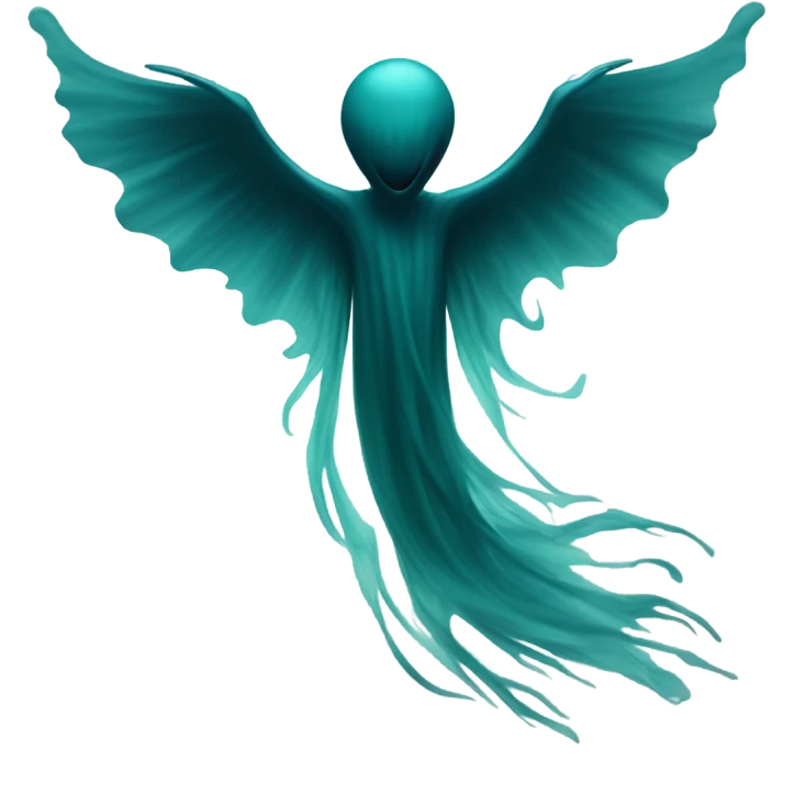 Dark teal soul spirit wisp emoji