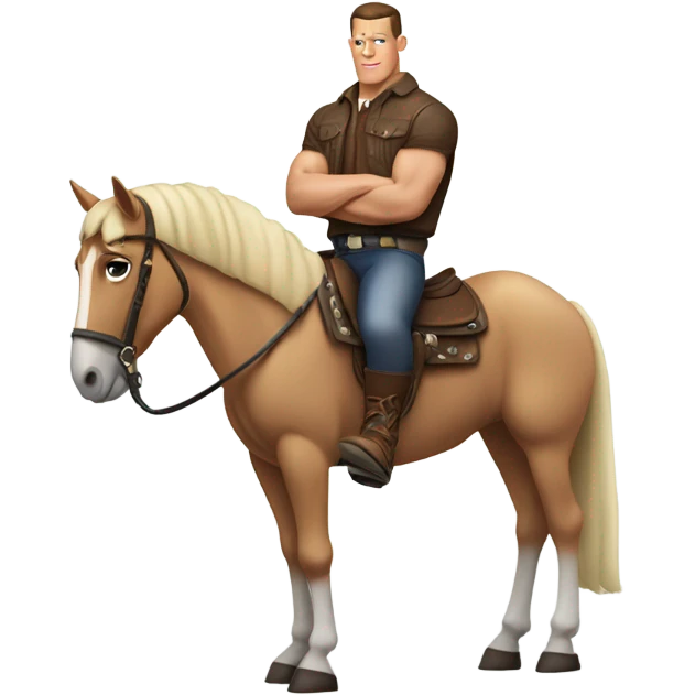 John Cena riding a horse emoji