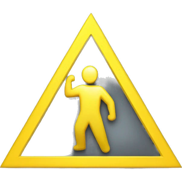 electrician symbol in yellow triangle emoji