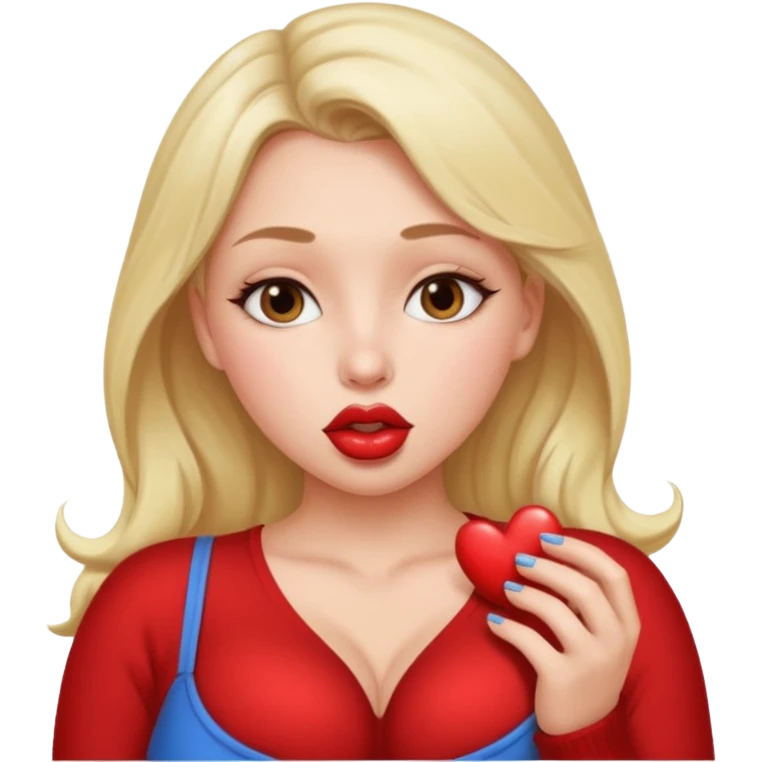 girl big big boobs kiss  emoji