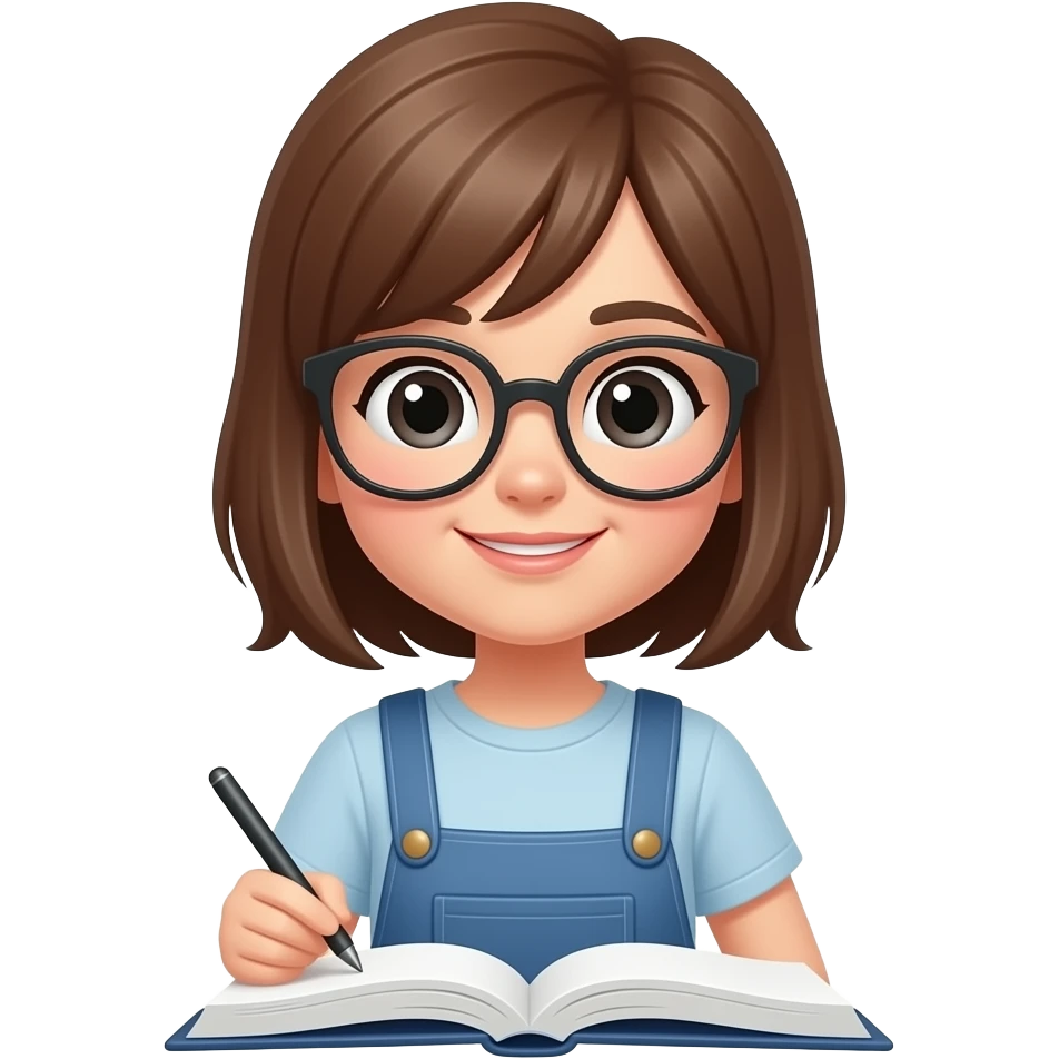 chica estudiando emoji