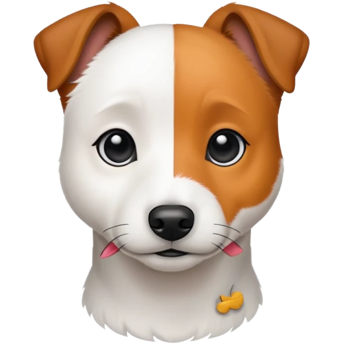 Helt vit Jack russel emoji