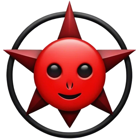 red and black chaos dark symbol emoji
