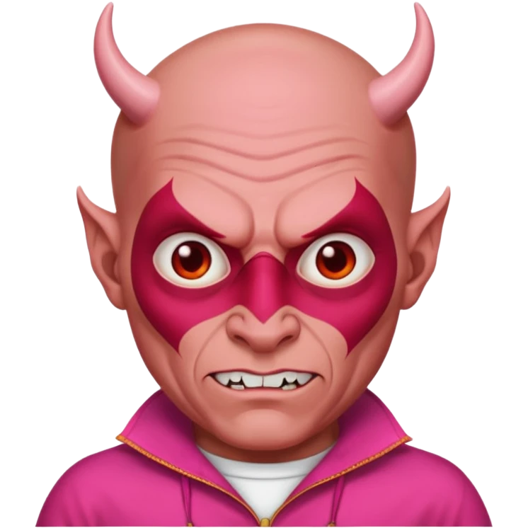 devil uncle bald in pink outfit emoji