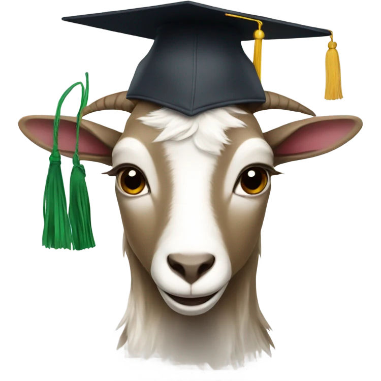 goat with graduation hat emoji