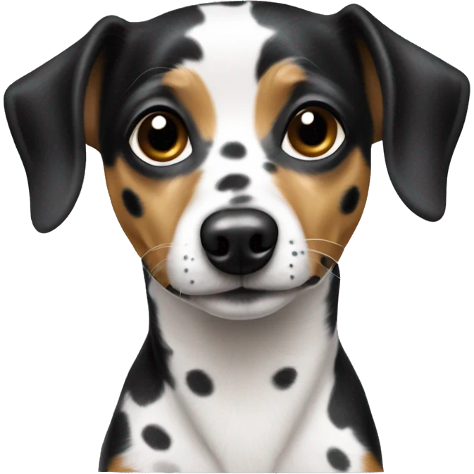 black and white spotted Chiweenie  emoji
