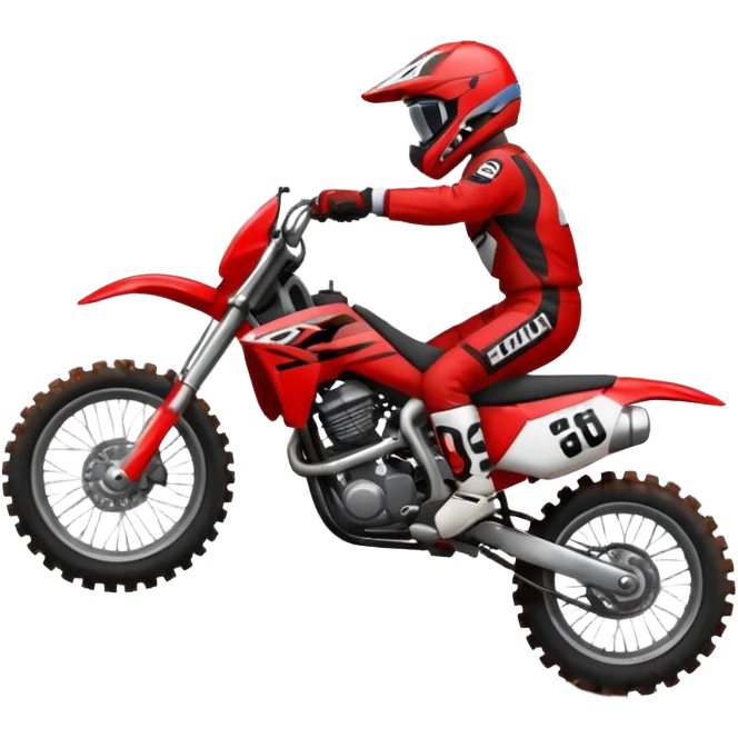 Motocross чёрный с красным emoji