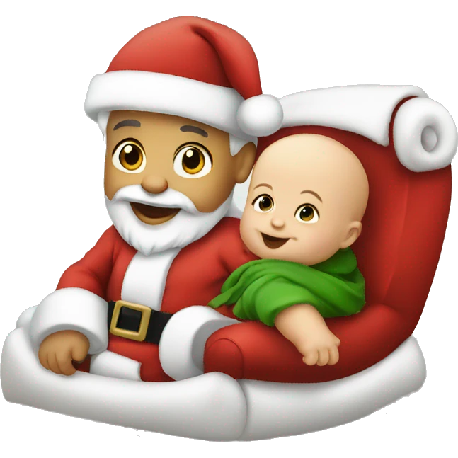 Baby with Santa emoji