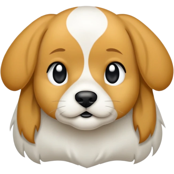 Kahve beyaz cavalyen köpeğe sarılmış, beyaz tenli Siyah dalgalı uzun saçlı kız emoji