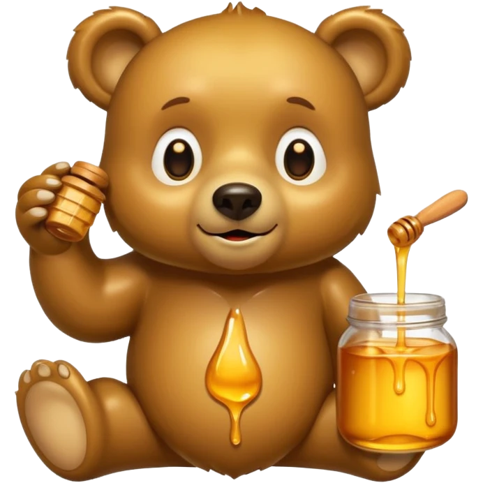 Bear with honey emoji