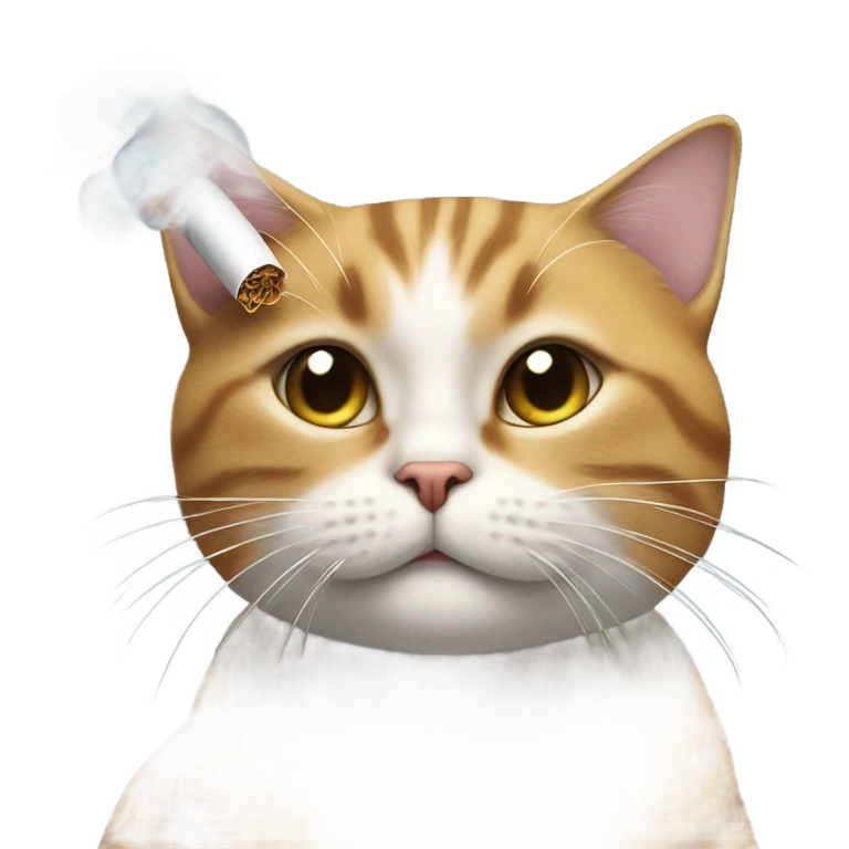 Cat smoking emoji