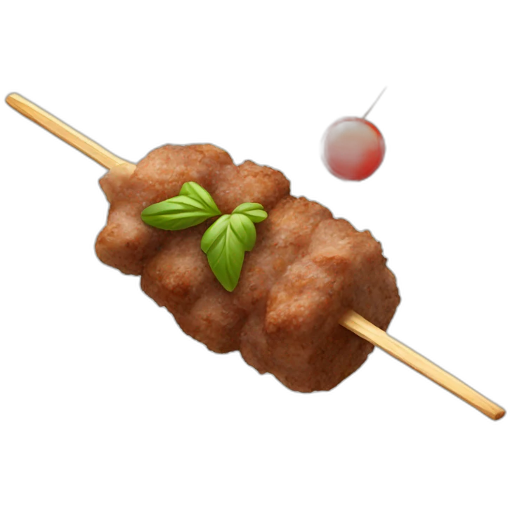 a skewer of lamb kebab emoji