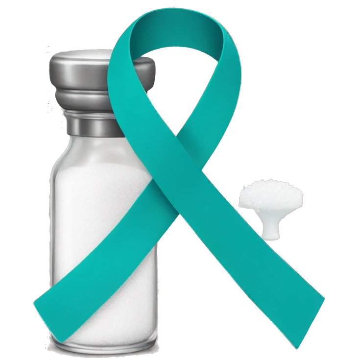 teal blue awareness ribbon with a salt shaker emoji