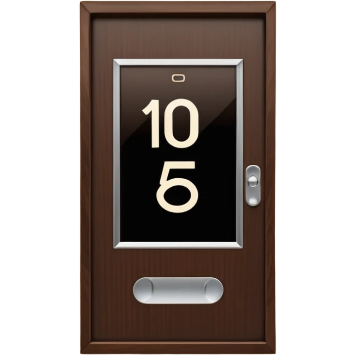modern villa door number wood Japanese with smart screen lock emoji