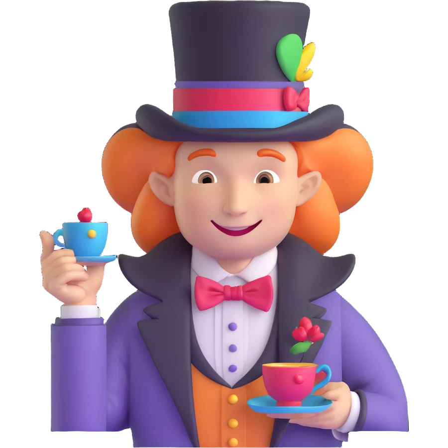 Mad Hatter character from Alice in Wonderland emoji