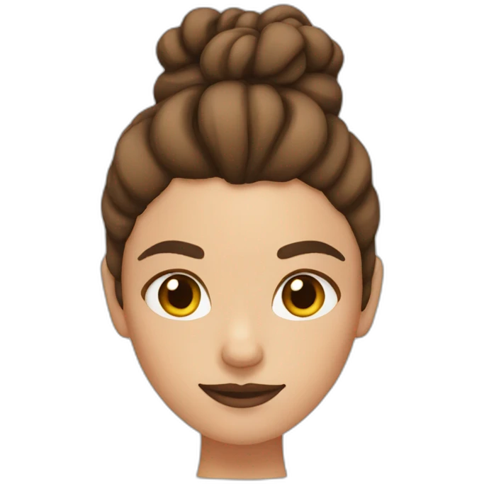 brown hair woman with a bun and crab hands emoji