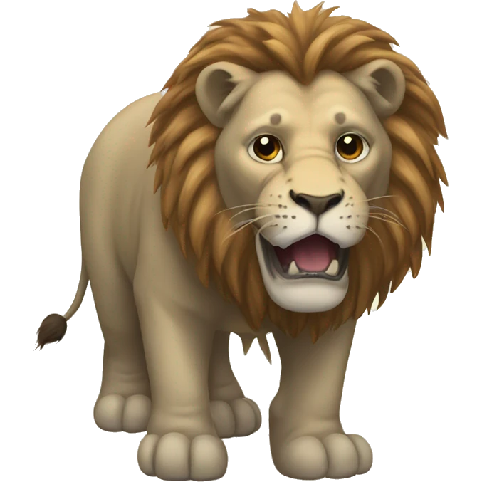 hybrid lion and  elephant  emoji