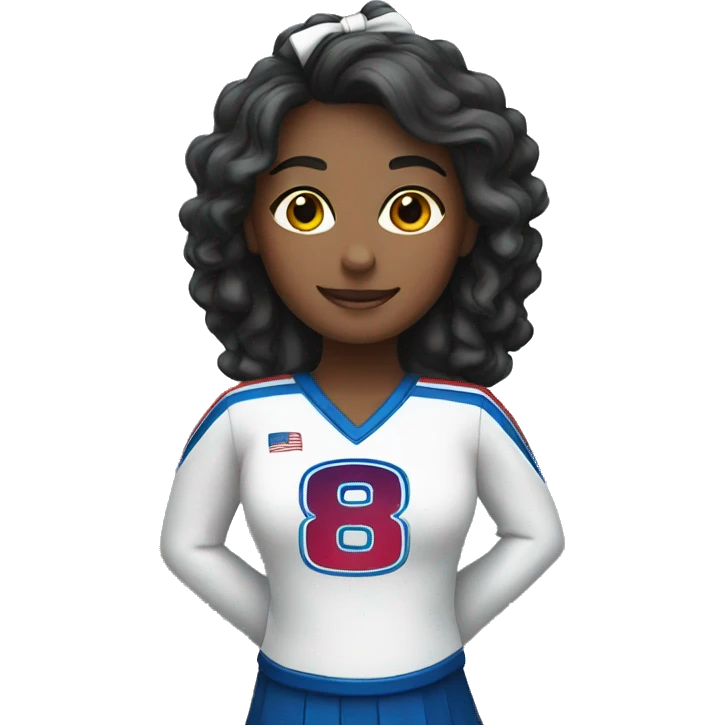 A cheerleader with a uniform on  emoji