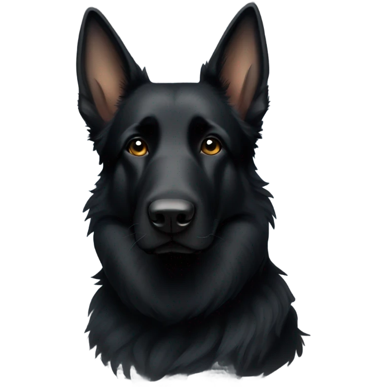 German shepard black and have a lot of furs emoji