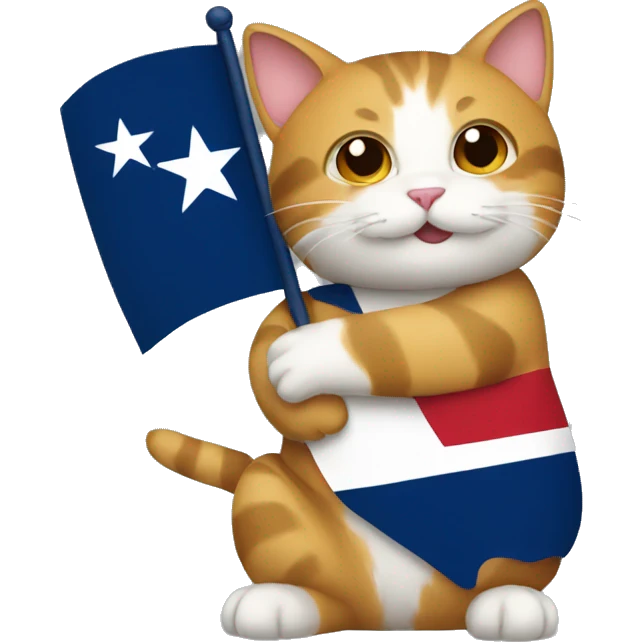 cat hugging texas flag emoji