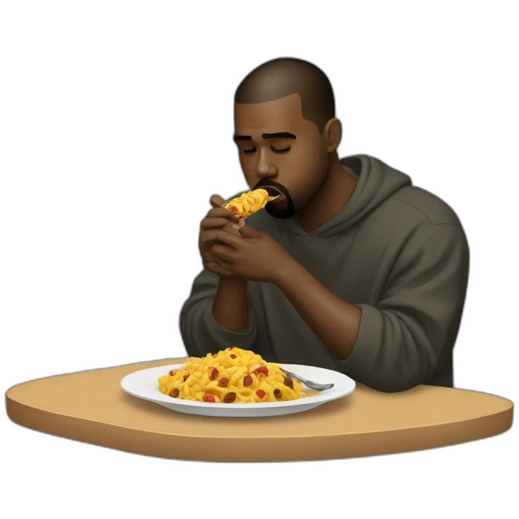 Kanye west eating emoji