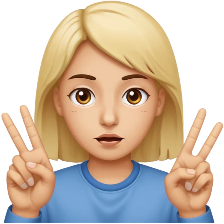 Rolling eyes while throwing up the peace sign emoji