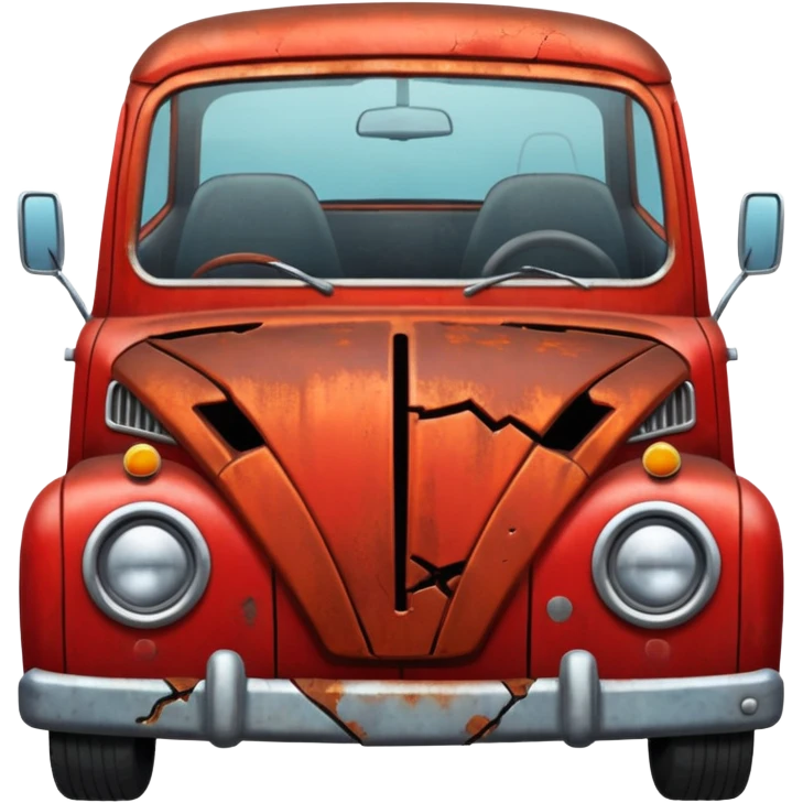 Broken Urban Vehicle red emoji