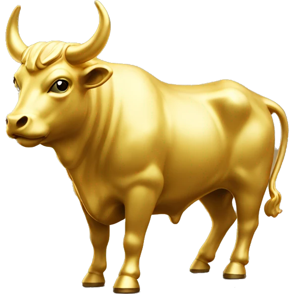 golden bull statue emoji