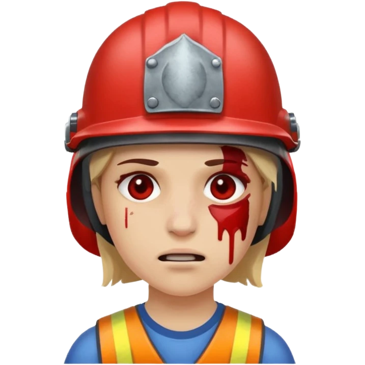 Person helmet accident emoji