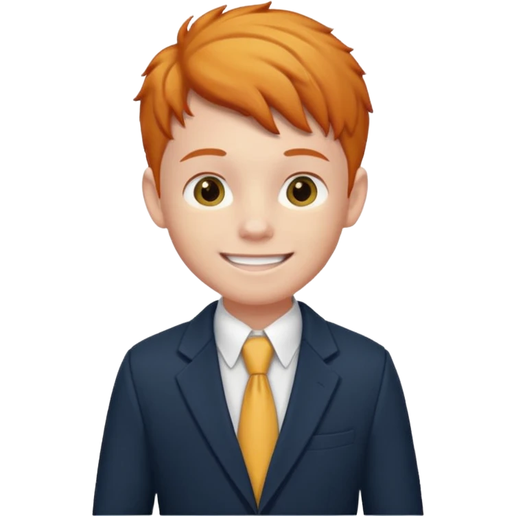 ginger private school boy student emoji