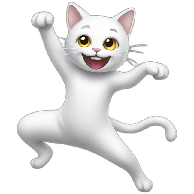 dancing ghost cat emoji