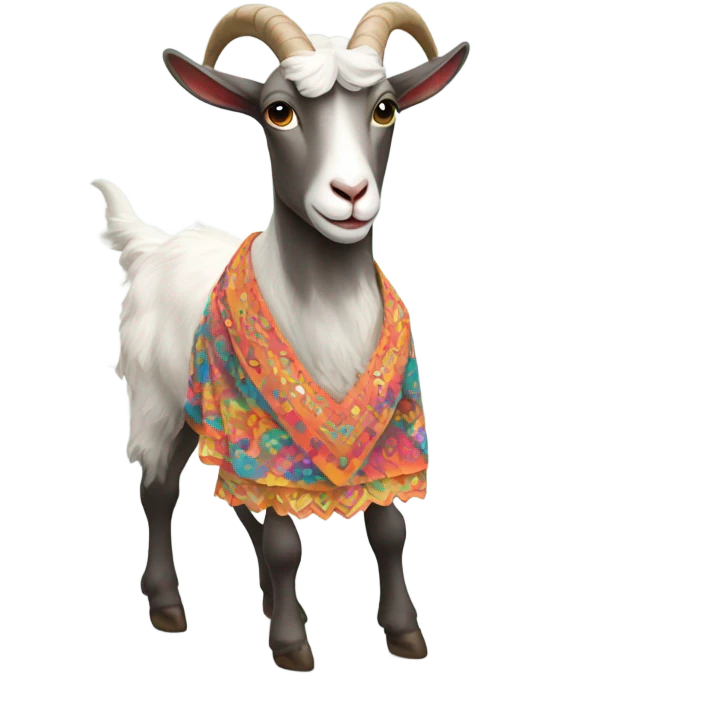Goat wearing a dress emoji