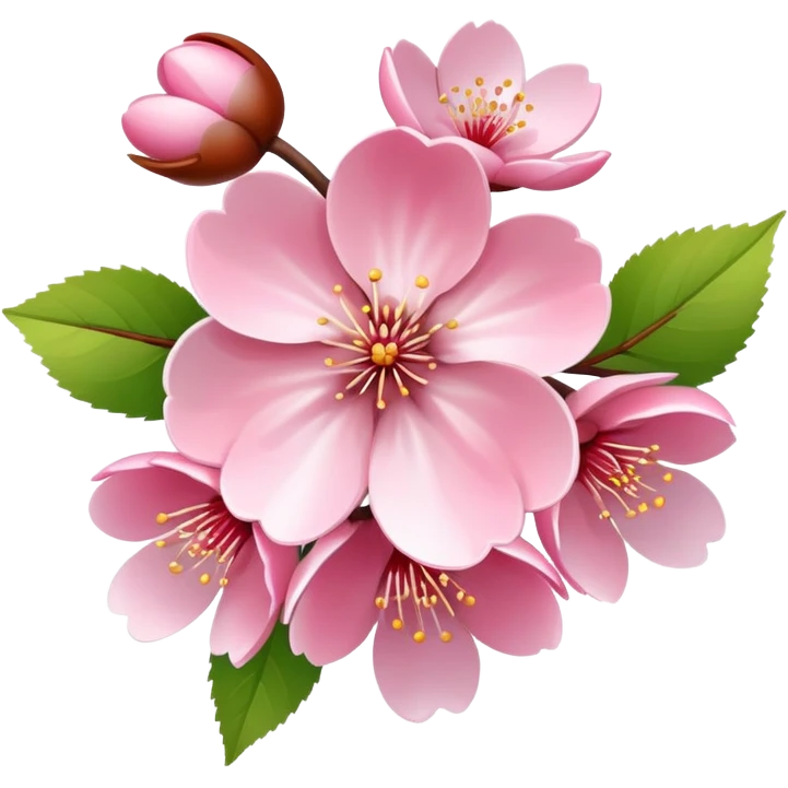 a cherry blossom emoji
