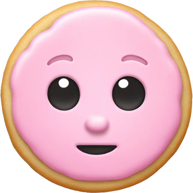 Light pink sugar cookie emoji