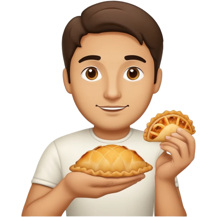 Italian guy with empanada in hand emoji