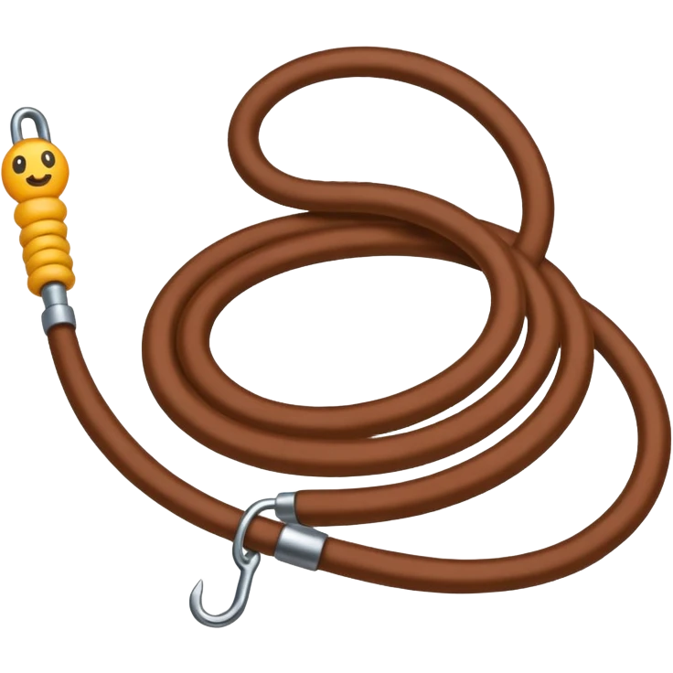 a coiled whip, emoji style emoji