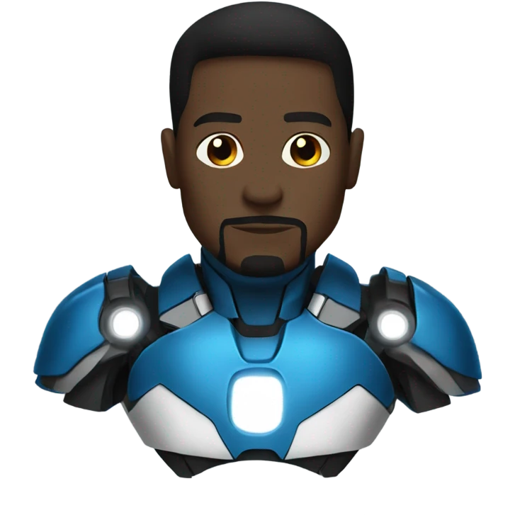 Black and blue Ironman  emoji