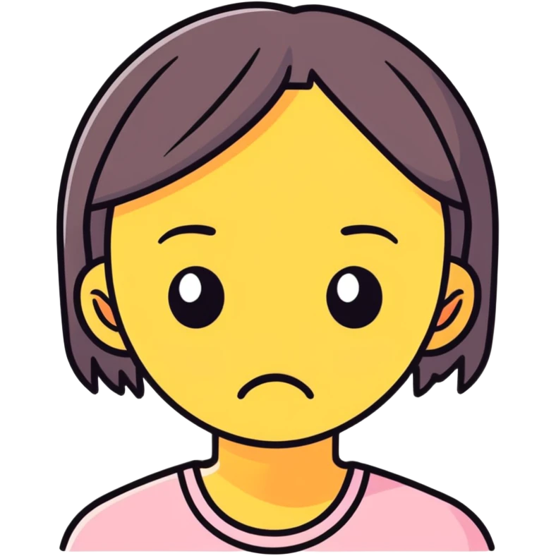 A very sad girl emoji face  emoji