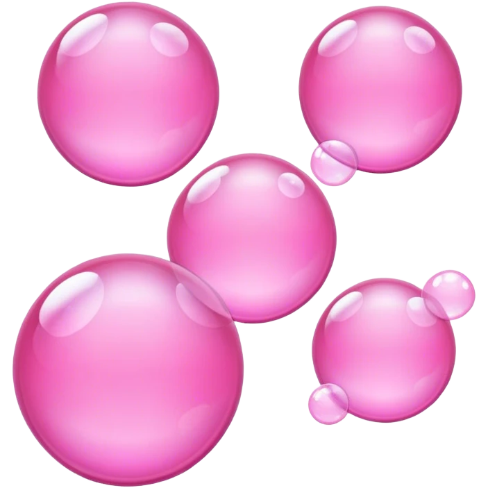 🫧, pink,transparent,3 emoji