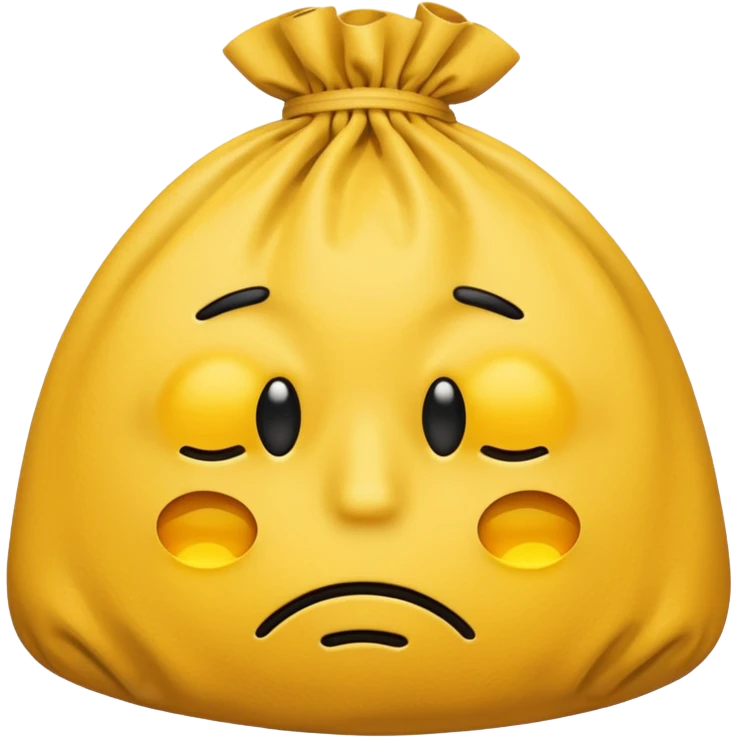 yellow sad face hungover emoji