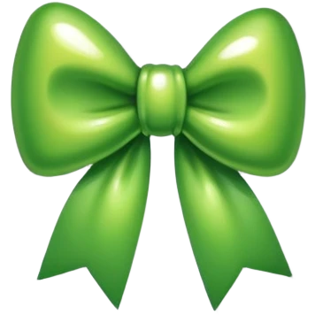 Bow sticker bean emoji