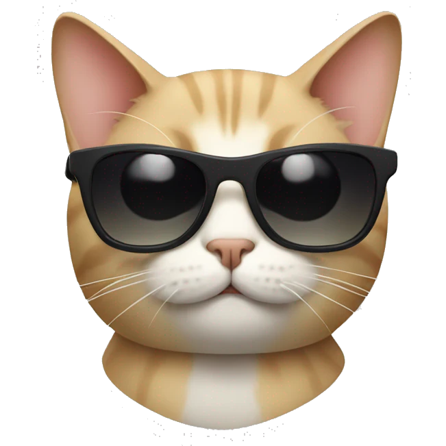Cat with sunglasses emoji