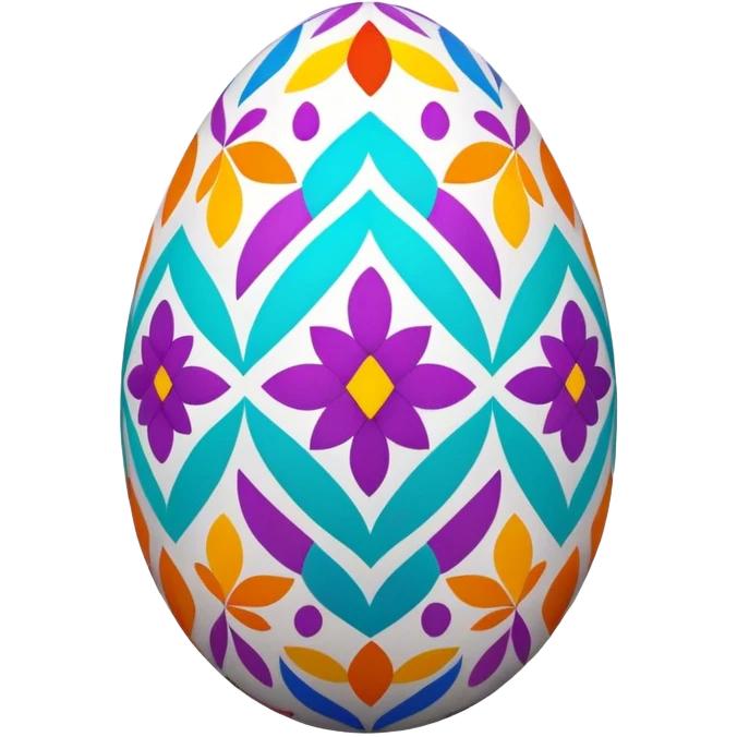 decor egg, symmetry pattern, colorful emoji