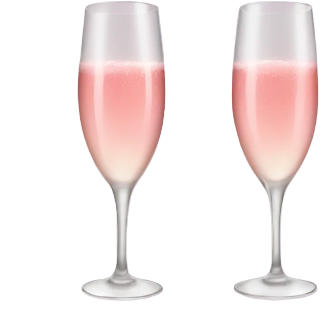 Pink champagne glasses emoji