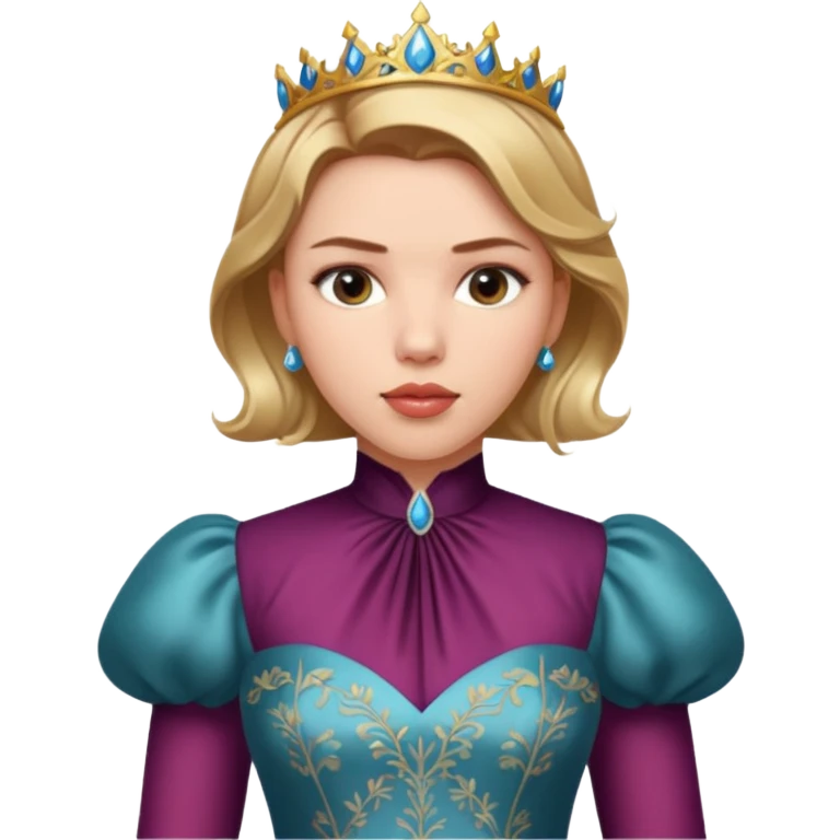 Scarlett Johansson in a princess dres emoji