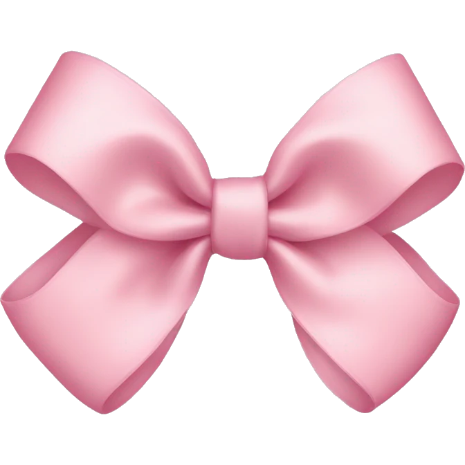 light pink bow on light pink bow emoji