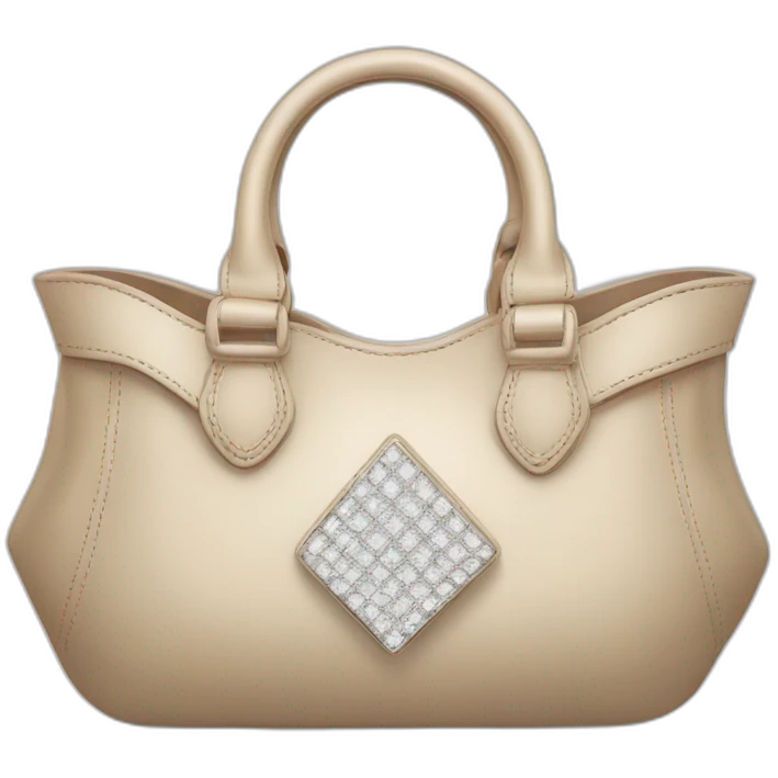 handbag with white diamonds emoji