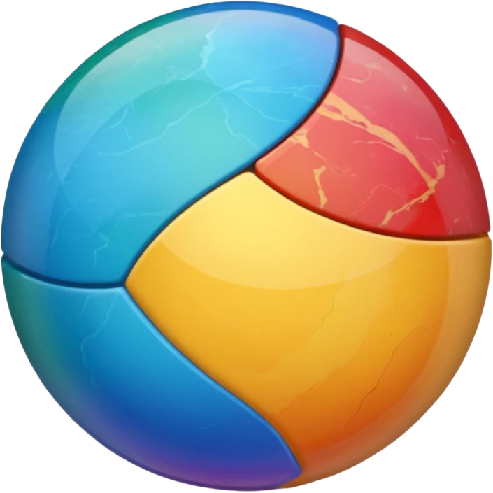 playing marble, marble ball, multicoloured emoji