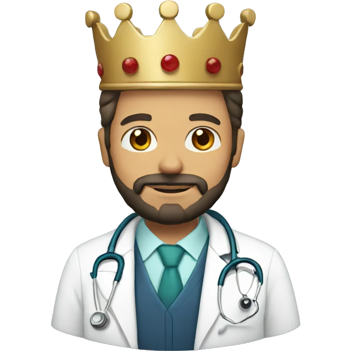 doctor with a crown and beard emoji