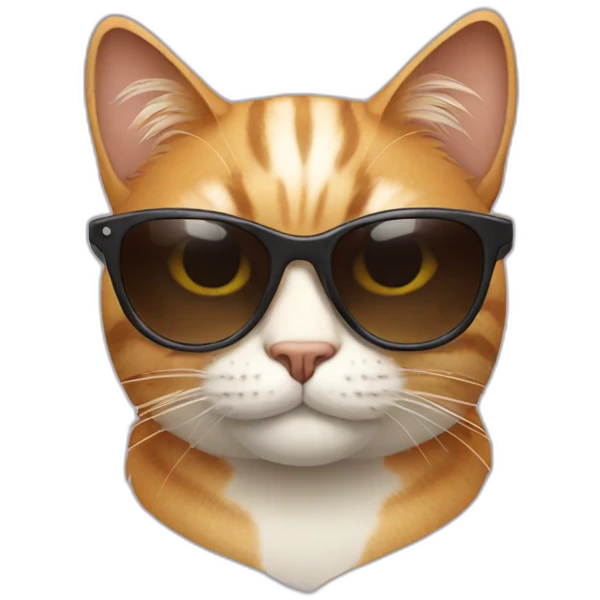 Cat with sunglasses emoji
